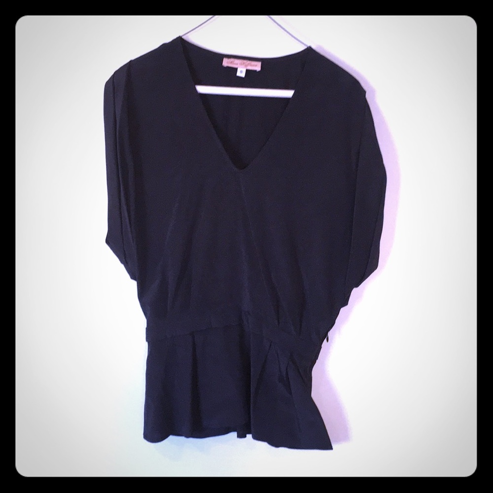 MARA HOFFMAN black silk blouse small